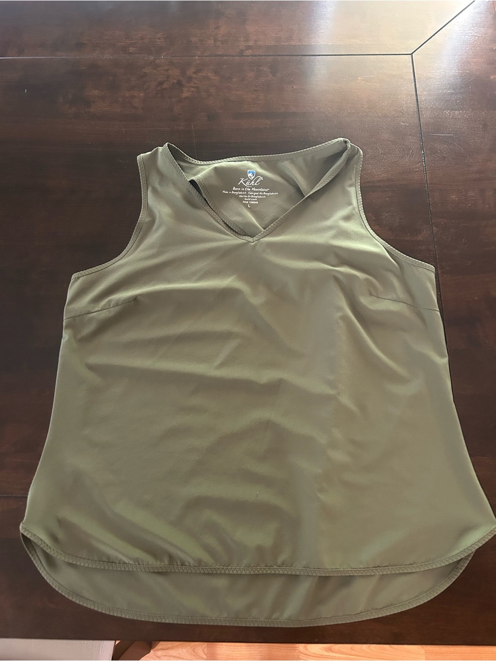 Kuhl Signature Olive V-Neck Sleeveless Tank